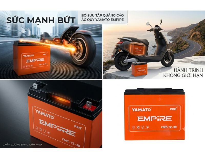 Ắc Quy Xe Máy Điện Yamato YMT-12-30