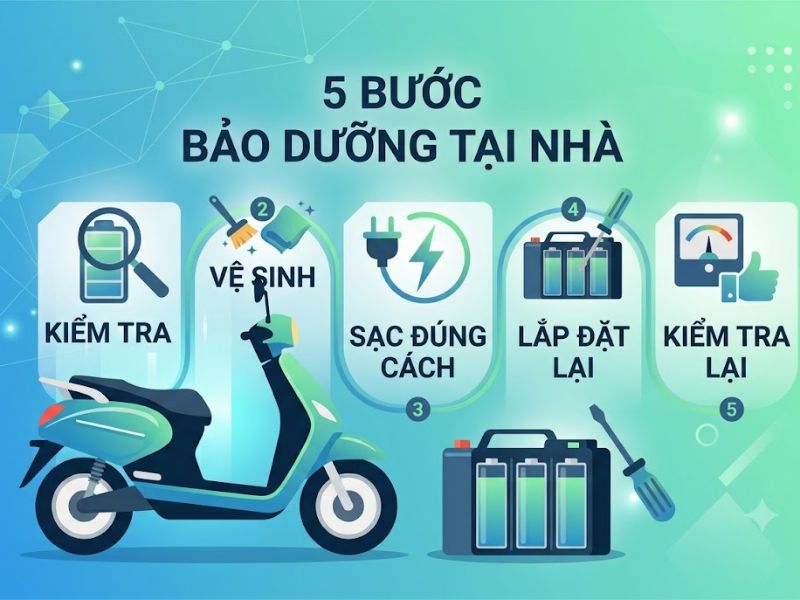 Bảo Dưỡng Ắc Quy Xe Điện Tại Nhà Đúng Kỹ Thuật Và An Toàn