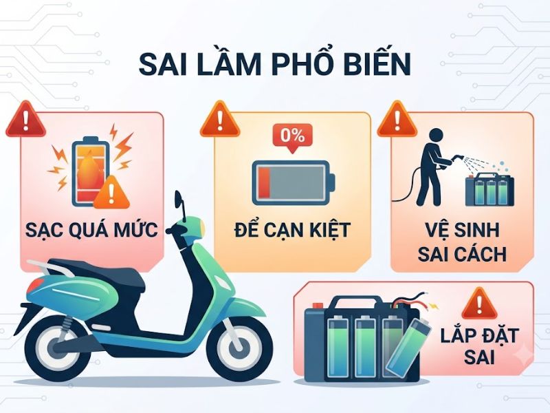 Bảo Dưỡng Ắc Quy Xe Điện Tại Nhà Đúng Kỹ Thuật Và An Toàn