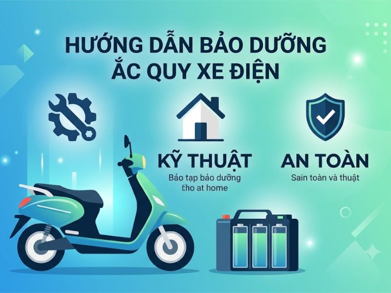 Bảo Dưỡng Ắc Quy Xe Điện Tại Nhà Đúng Kỹ Thuật Và An Toàn