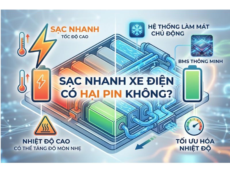 Sạc Nhanh Xe Điện Có Hại Pin Không Và Cách Sạc Chuẩn