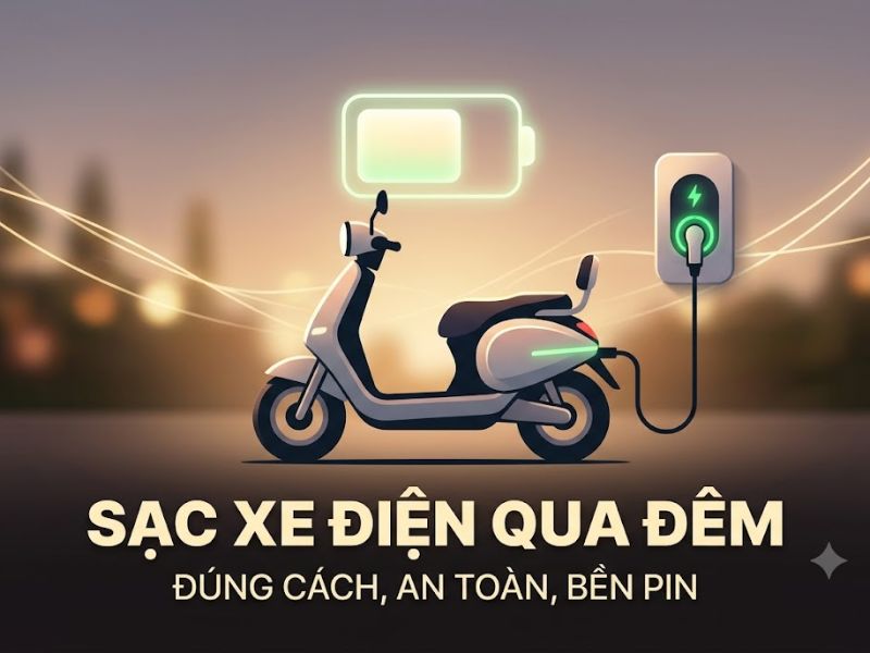 Sạc Xe Điện Qua Đêm Đúng Cách An Toàn Và Bền Pin
