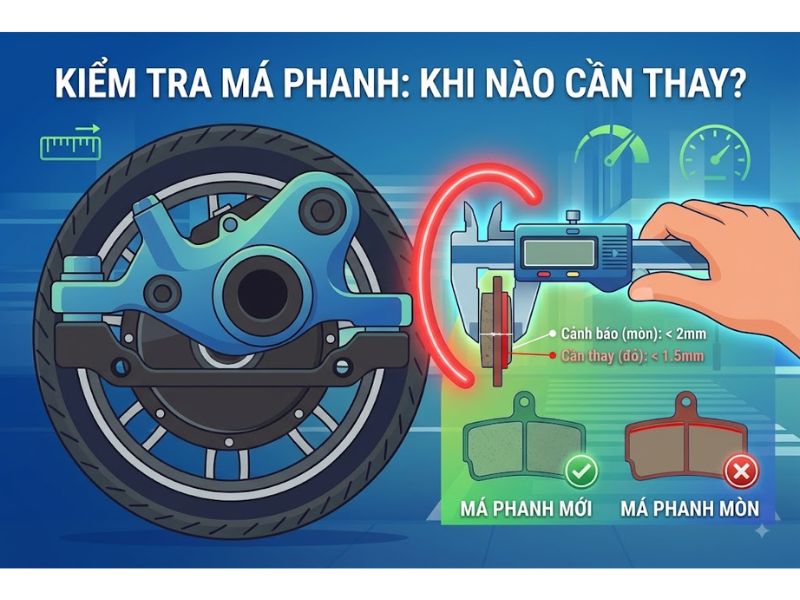 Tác Hại Của Thay Má Phanh Xe Điện Không Đúng Cách
