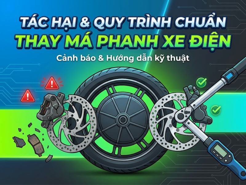 Tác Hại Của Thay Má Phanh Xe Điện Không Đúng Cách